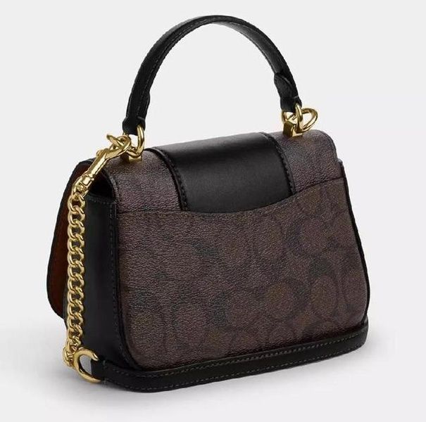 Сумка Coach Lysa Top Handle коричневая 1093 фото