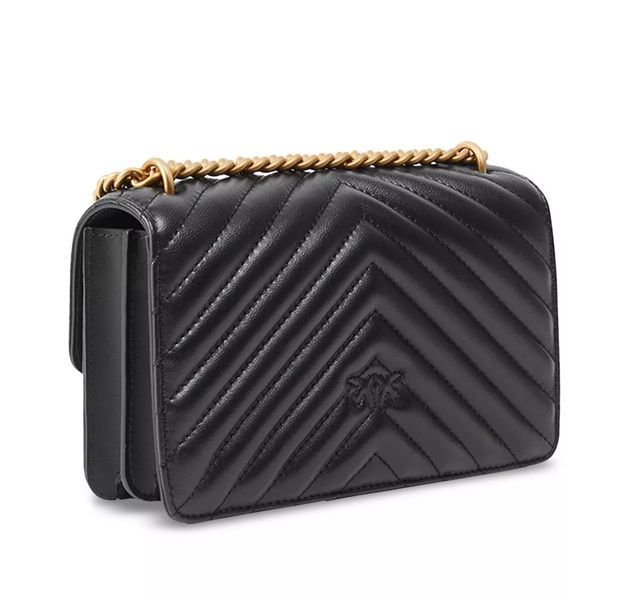 Женская кожаная сумка Pinko Love One Classic Mini, чёрная b09043 фото