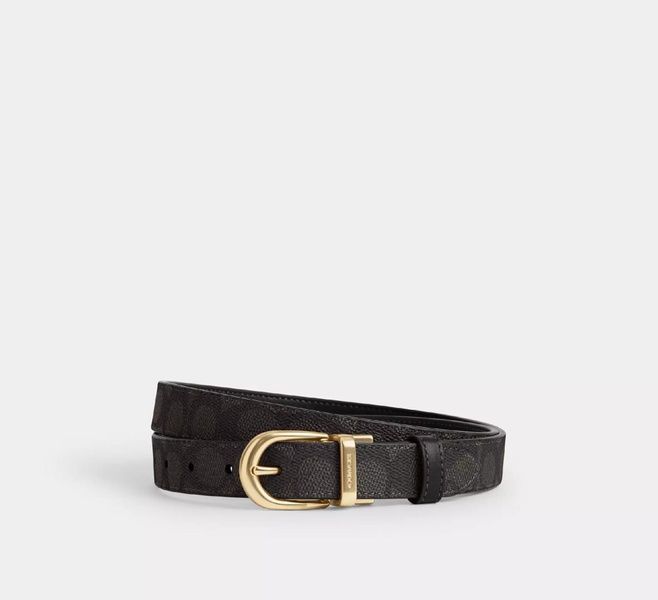 Ремень Coach Harness Buckle Cut To Size Reversible Belt 25 Mm Gold/Walnut/Black 195031903519 фото
