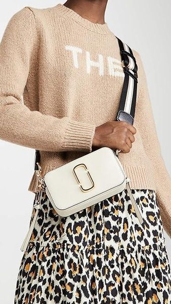 Кожаная сумка Marc Jacobs The Snapshot New Cloud White Multi 1015 фото