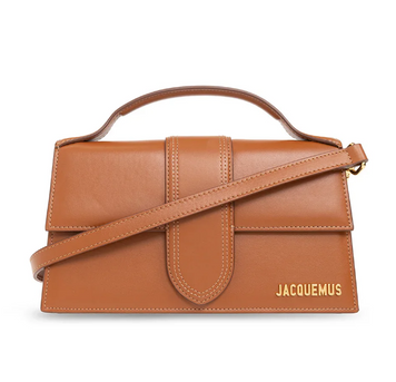 Женская сумка кожаная Jacquemus Le Grand Bambino Shoulder Bag коричневая (b12063) b12063 фото