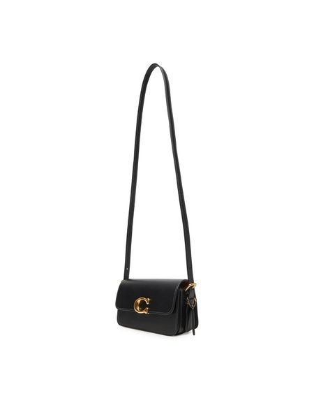 Женская кожаная сумка Coach Zoe Shoulder Bag, черная 481 фото