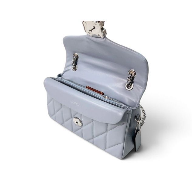 Шкіряна жіноча сумка COACH Tabby Shoulder Bag 26 Quilted сіра b19081 фото