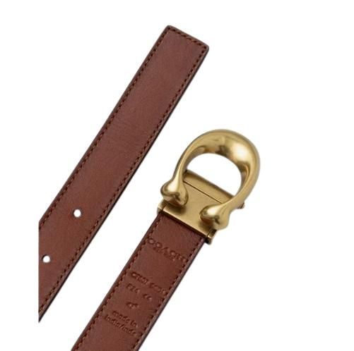 Ремень Coach Sculpted C Buckle Reversible Belt коричневый 195031287671 фото
