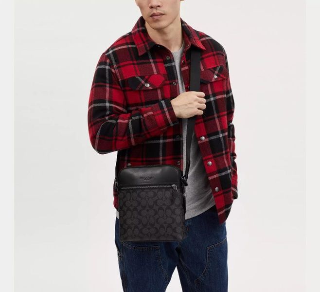 Сумка кожаная Coach Houston Flight Bag мужская 1051 фото