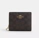 Компактный женский кошелек Coach Snap Wallet In Signature Canvas Gold Walnut Black w1709 фото 1